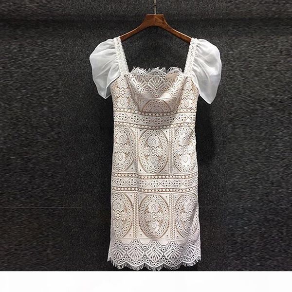 

dress wedding party mini lace dresses elegant crochet lacy dress vintage 90s white lace corset woman french dress, Black;gray