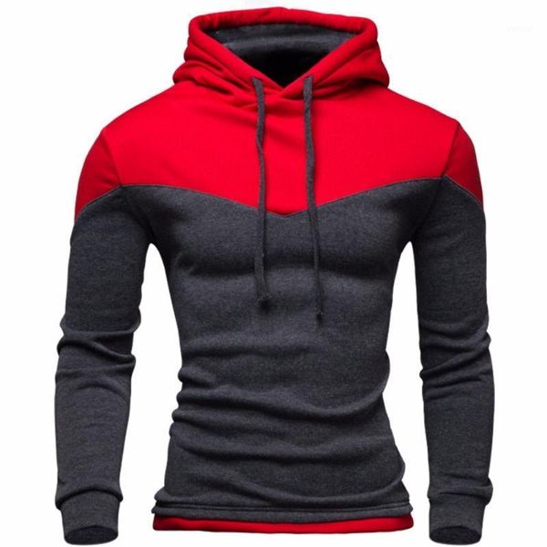 

hoodies teenager sweatshirts men autumn sportwear patchwork color slim pullover outwear sweatshirt fashion casual1, Black