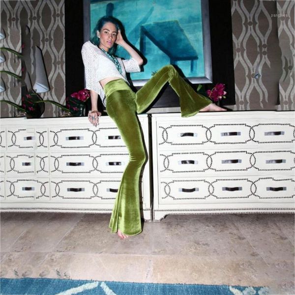 

2020 autumn women flared trousers cross high waist stretch plus size pants solid color fashion casual ladies flare bottoms new1, Black;white