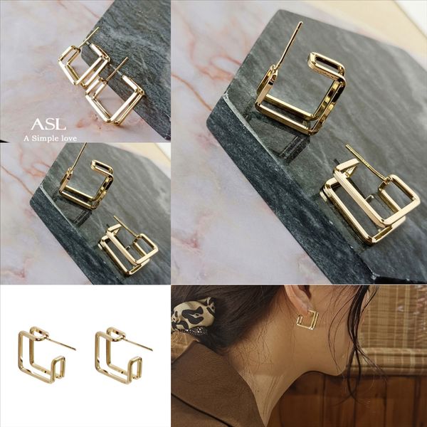

cfq metal bamboo gold earring femme zirconias for women gothic jewelry long earring silver link chain earring pendant geometric brincos, Golden