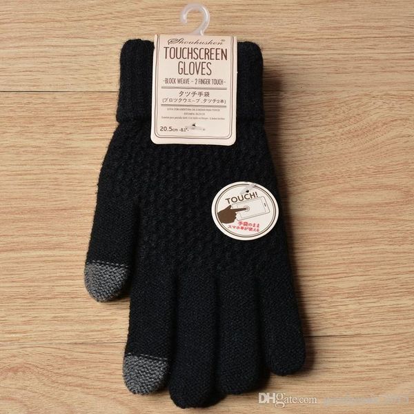 

factory7x36factory7x36factorypregstretch winter touch screen gloves women men warm knit mittens imitation wool full fing