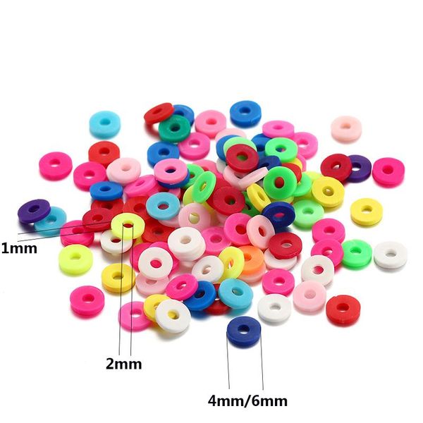

4mm 6mm polymer clay beads bohemian soft pottery spacer beads for jewelry making handmade diy charm bracelet necklace jewellery jllrvy