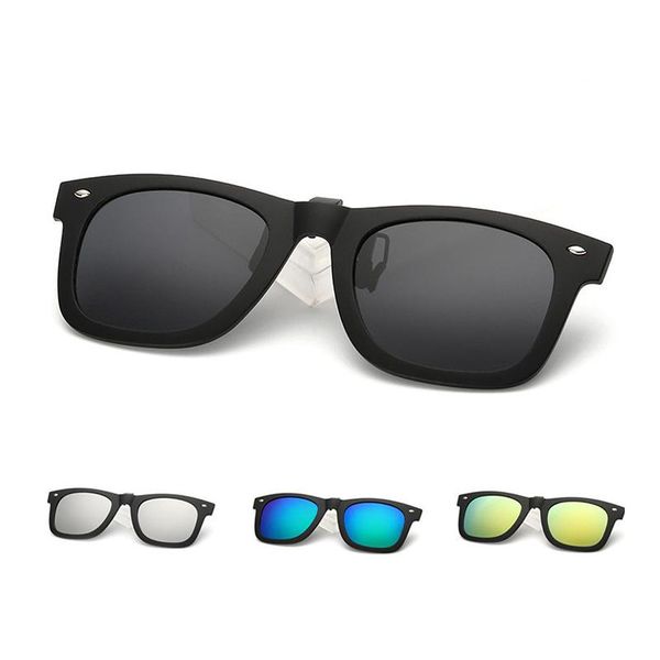 

sunglasses square tr90 polarized men women myopia clip on eyeglasses lens night vision driving glasses rice nail l3, White;black