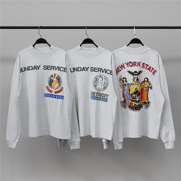 

2021 new arrival cpfm kanye west jesus is king men women sweatshirt long sleeve s-xl #w003, Black