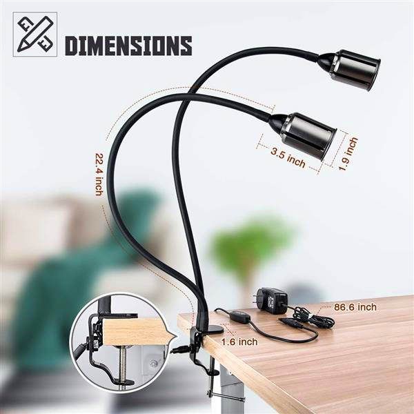 

wholesale 24w dimmable two-head flat clip corn grow lights full spectrum warm white plant light for indoor plants