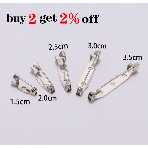 

50pcs lot 15 20 25 30 35 mm brooch clip base pins safety pins brooch settings blank base for diy jewelry making f wmtqnk, Gray