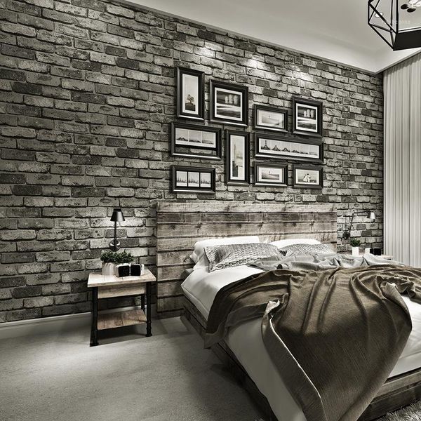

wallpapers modern vintage brick textured wallpaper for walls decor embossed 3d wall paper rolls bedroom living room sofa tv background1