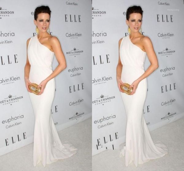 

2020 women dress mermaid one shoulder a-line floor length ruffles red carpet celebrity dress evening gowns vestido1, Black