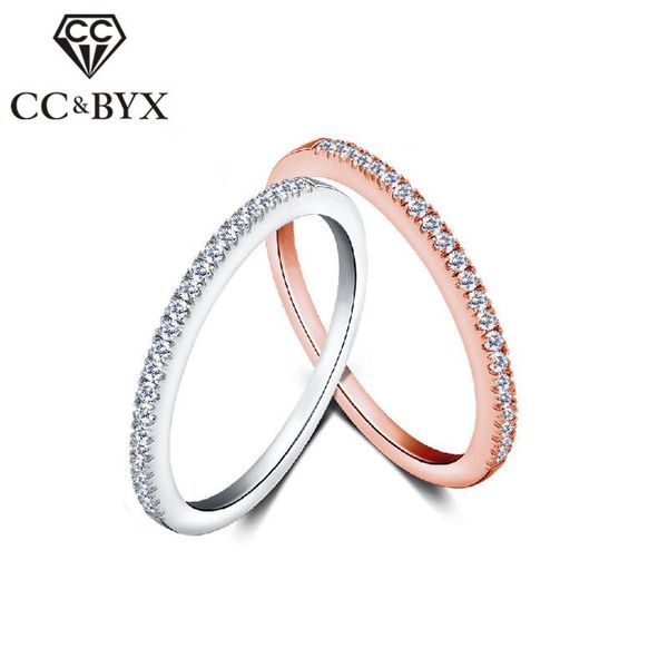 

cluster rings small slim cute for women rose gold/white gold color cz fashion jewelry austrian crystal ring bijoux 505, Golden;silver