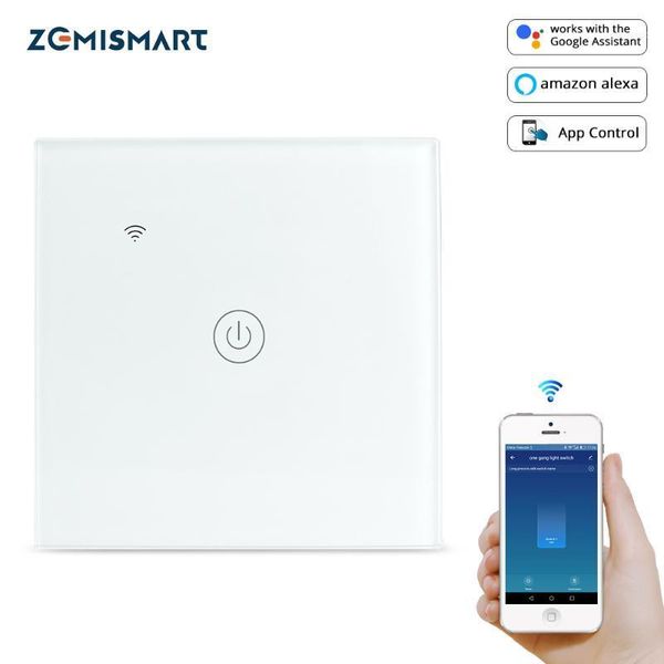 

zemismart tuya wifi light switch neutral optional one two three gang alexa google home assistant smart life control1