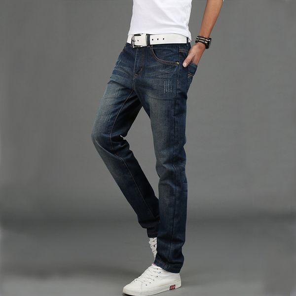 

2020 brand new men's fashion jeans jeans for young men sale men's pants casual slim straight trousers ing, Blue