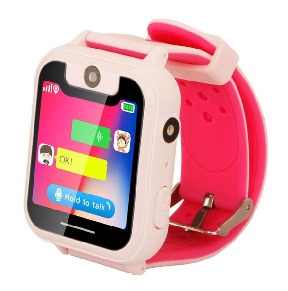 

children's telephone s6 watch intelligent call high definition color touch screen safe positioning student boys and girls, Blue