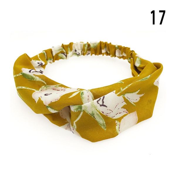 

women cross knotted headband bohemia wide stretch hair band for girl floral print turban summer elastic turban hair accessories q bbysrh
