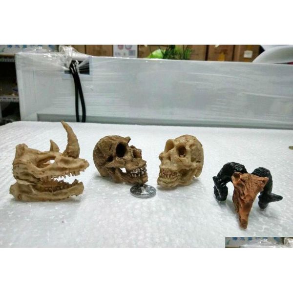 

simulation statue landscape ornament reptile cave artifical rhino sheepshead resin skull aquarium terrarium d qylawg new_dhbest