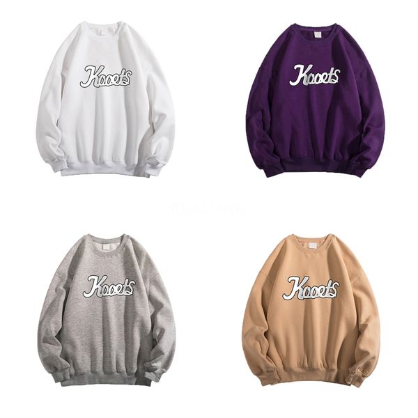 

new autumn/winter fasion ins popular printed and velvet round neck oodie for male students korean version t-sirt oodies#201#568111111, Black