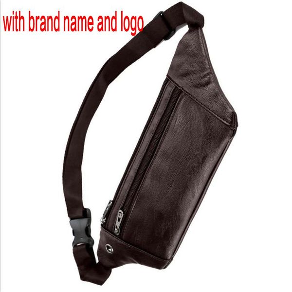 

waist genuine leather grain bag/leather waist pack/fanny pack 3 zipper pockets waterproof reddish brown ijvk1 qynf