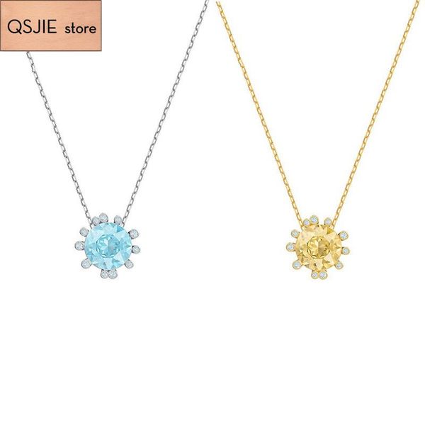 

chains qsjie swa. sun fresh tone delicate simple creative woman necklace charming fashion jewelry, Silver