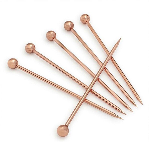 

stainless steel fruit forks cocktail decoration olive fork color plated titanium fruit needle 4 shape kitchen bar tools hha631 jllzzy