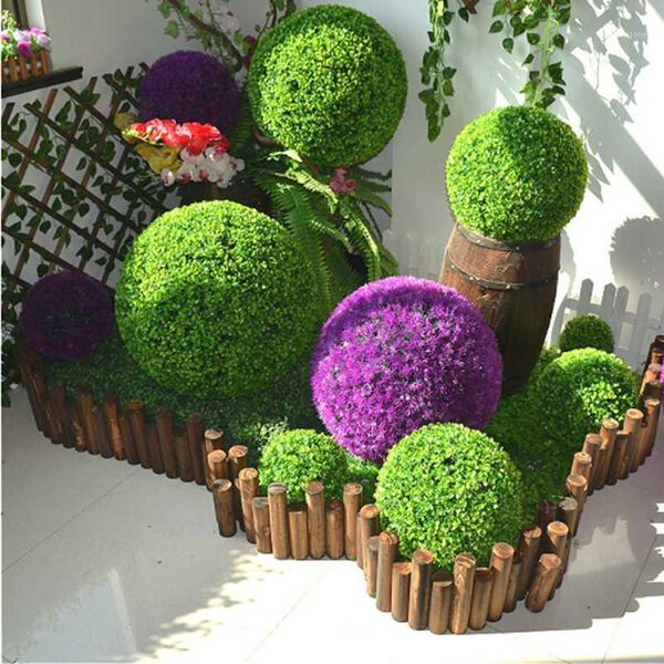

decorative flowers & wreaths large green artificial plant ball ary tree wedding party home outdoor decoration plants plastic grass ball1