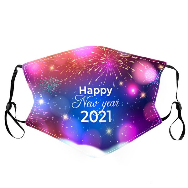 

happy new year designer chrismas party masks washable reuseable face mask digital printed protection cotton gwe2938 1ao8bx