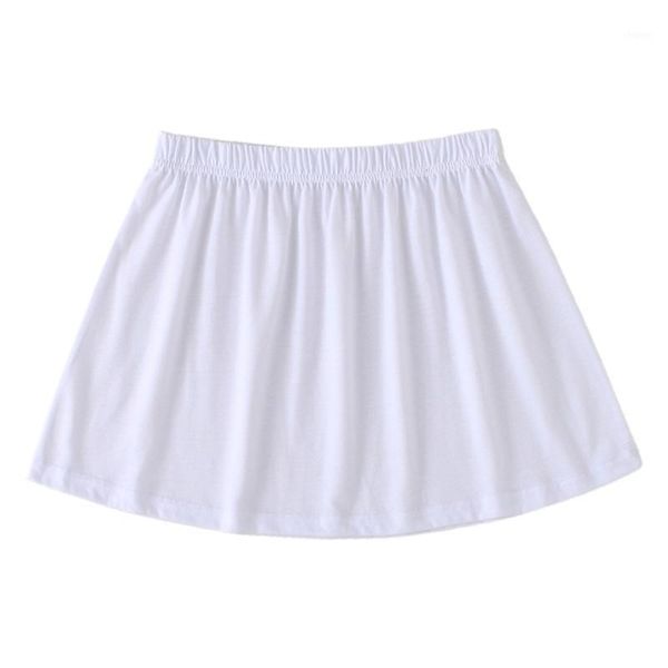 

women layered decorative skirt solid color flare false fake hem detachable apron1, Black