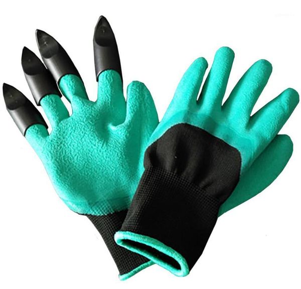 

1 pair garden gloves 4 abs plastic garden rubber gloves with quick easy to dig and plant for digging planting plant flower1