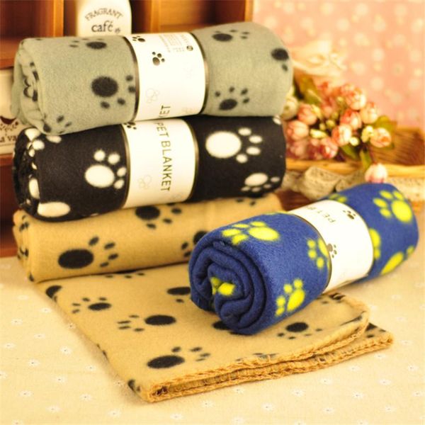 

kennels & pens large pet dog cat soft warm print blanket puppy fleece cartoon quilt mat 1pcs 60cmx70cm