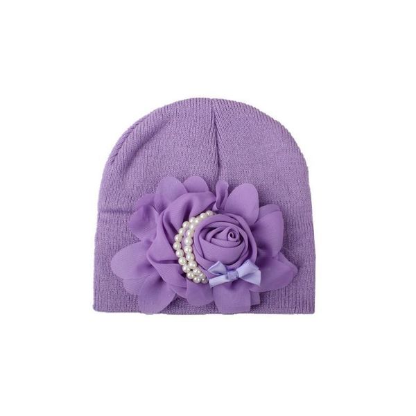 

new christmas gift newborn baby cap soft cotton hospital hat pretty pearl flower beanies girl caps hats acc qyllzv, Yellow