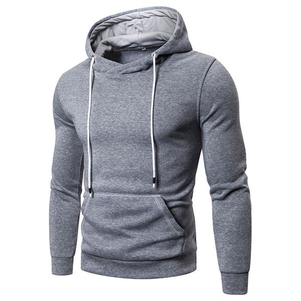 

mens multicolor hoodies long sleeve drawstring hooded solid color sport sweatshirt homme pocket clothes, Black;brown
