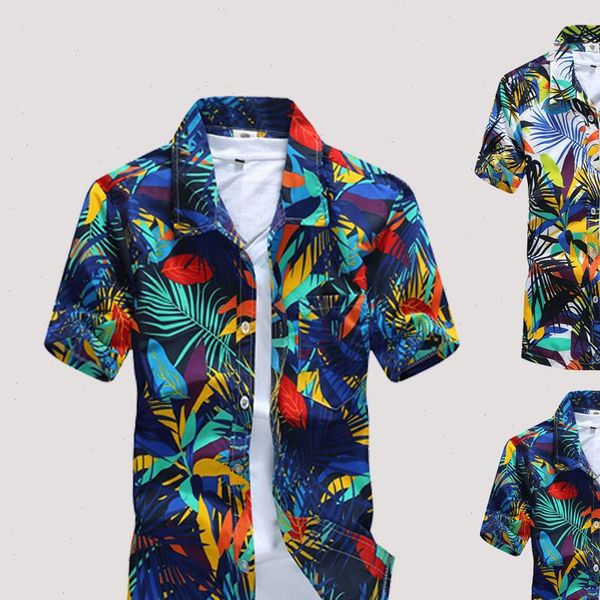 

men aloha hawaiian shirts short sleeve holiday summer fancy beach plus size drop shipping good quality, White;black