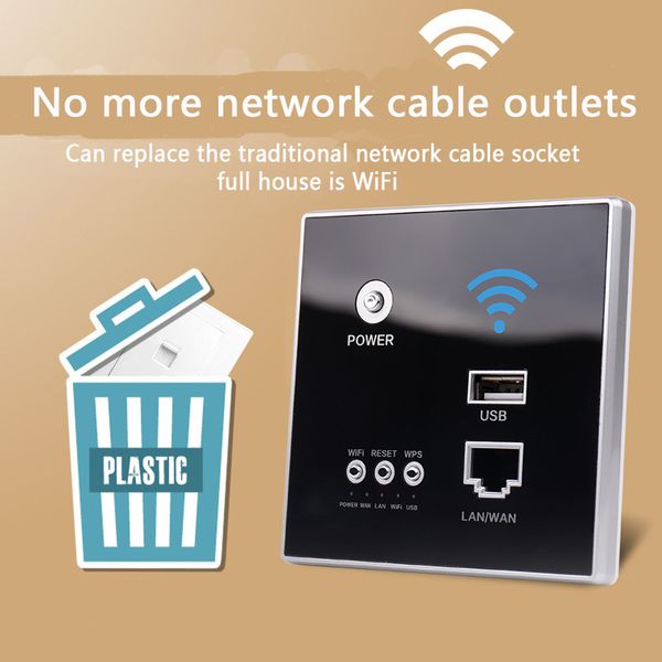 

300m wall embedded wireless wifi ap router usb socket outlet wall charger wifi smart socket electric usb wall sockets