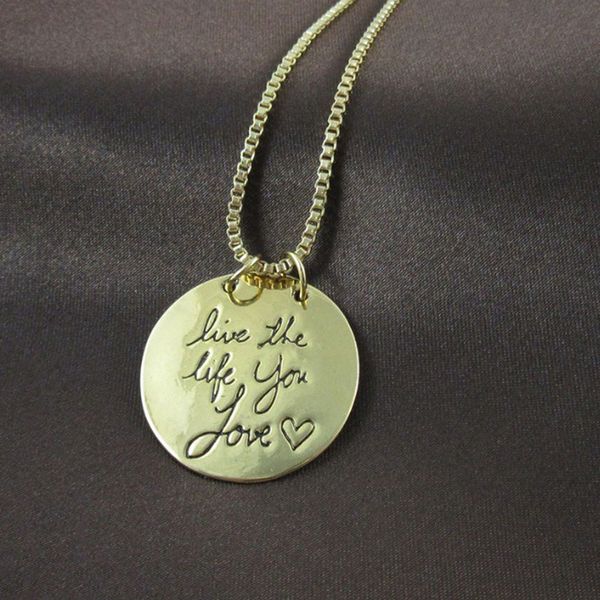 

hope fashion-y learn from yesterday live today for tomorrow letter pendant necklace new fashion jewelry 2 colors opp bag