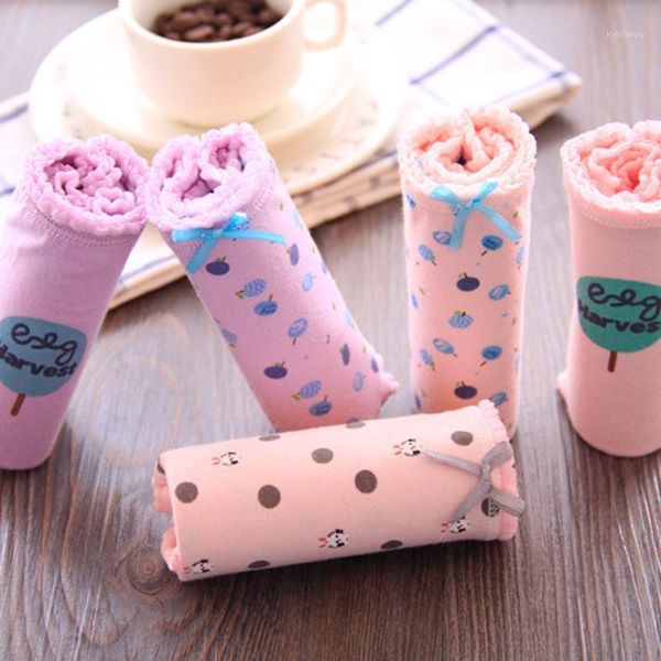 

cotton women's underwear can be bow tie dot floral cute underwear low waist cotton ladies triangle clothing 00961, Black;pink