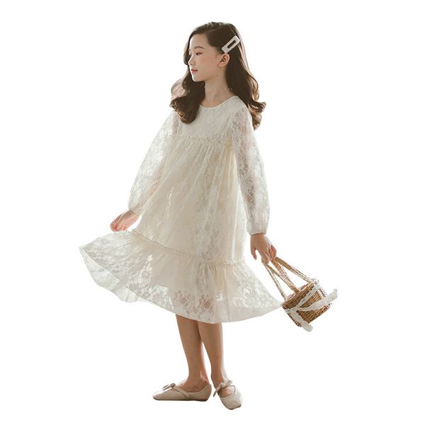 

girls lace dress long sleeve autumn teen girl dress size 4 6 8 10 12 14 yrs kids princess party frocks teenage wedding clothing t200709, Red;yellow