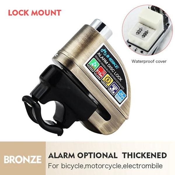 

inbike motorcycle wheel disc brake lock security disc lock bicycle bike lock with 3 keys and send bag alarm q bbyokv