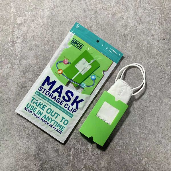 

face storage 5pcs/set clip foldable portable dust-proof case holder organizer for mask