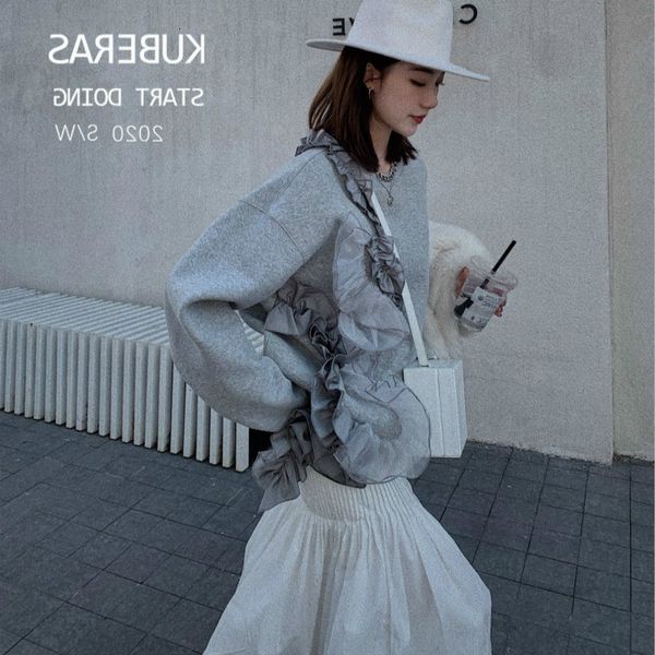 

2021 new sweater fleece the yarn lining women of solid colour 9wus, Black