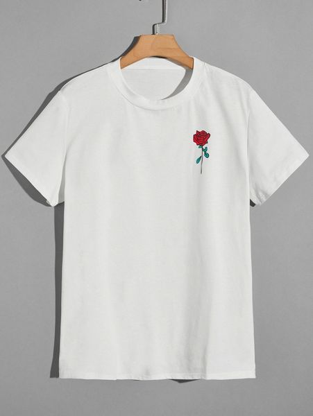

men floral print tee y2gb#, White;black
