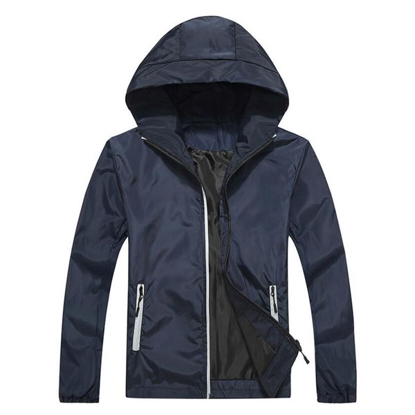 

mens jackets and coats new male retro-reflective jacket fashion hooded waterproof windbreaker men coat kg-20, Black;brown