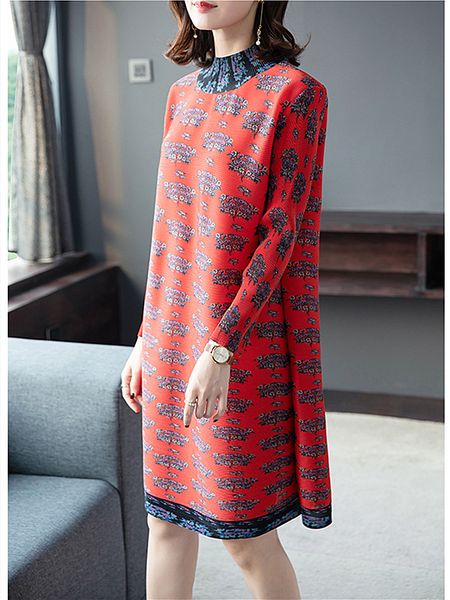 

summer new spring size great dress of 2020 simple temperament mode plissada print women dressed single goal high long rg8r oqo0, Black;gray