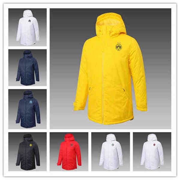 

2020 2021 ac milan cotton-padded clothes jacket coat jacket soccer jersey 20 21 long sleeve suit coat ibrahimovic haaland aguero football, Black