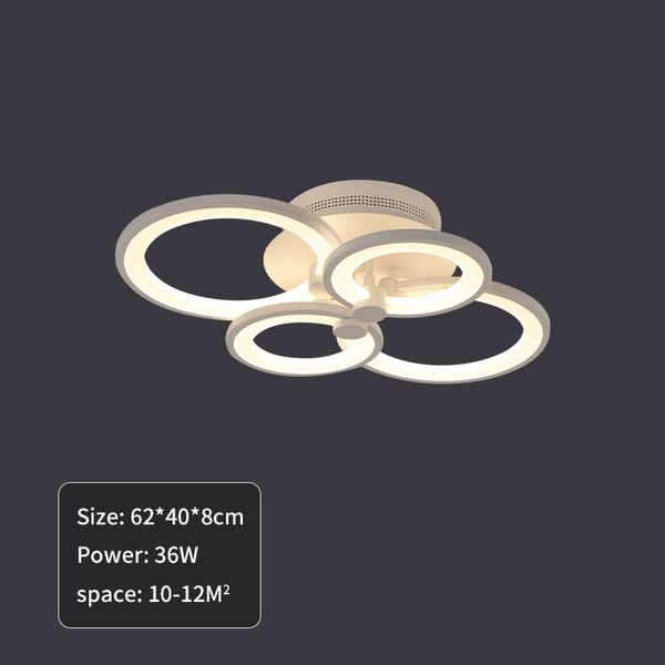 

2021 new moderno led chandelier to living room kitchen bedroom white dinner ceiling lamp remote control house luminaire decoration n11k