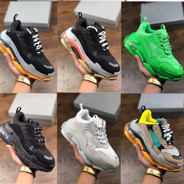 

fast delivery triple s high casual shoes men women cushion s silver gold anniversary 97s outdoor sport sneakers shoes, Black