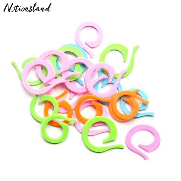 

sewing notions & tools 60pcs stitch markers rings knitting counter clip for diy craft accessories, Black