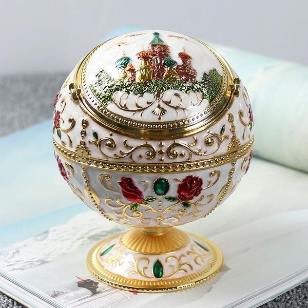 

creative durable portable alloy round ball ashtray car ashtray holder for gift cigarette lighters smoking accessory ash tray swy sqcdcr