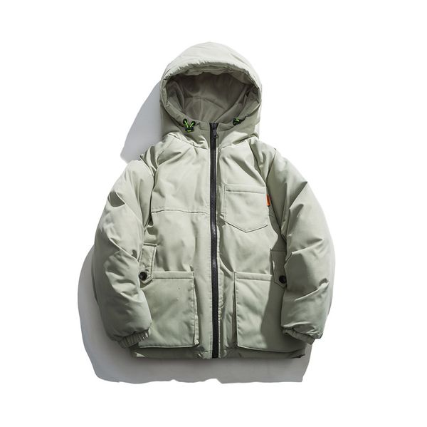 

2020 winter new hooded cotton clothes men's day trend loose big pocket basic cotton coat winter parka jacket mens wintercoat, Black;brown