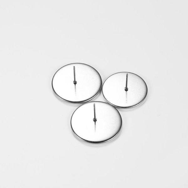 

20 шт. / лот 6 мм - 25 мм из нержавеющей стали пустые серьги базовые выводы cabochon cameo настройки bezel tray для ювелирных изделий постав