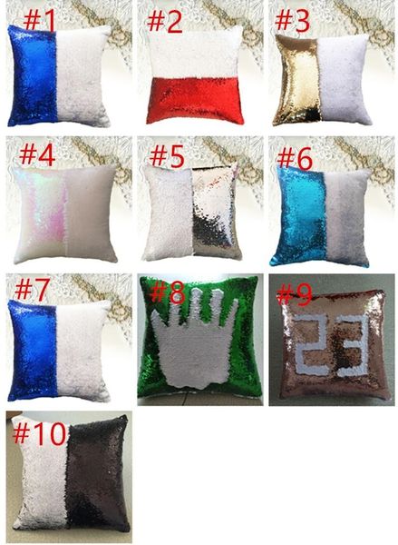 

sublimation 10pcs sequin mermaid pillow cover cushion throw decorative pillowcase that change color gifts for girls