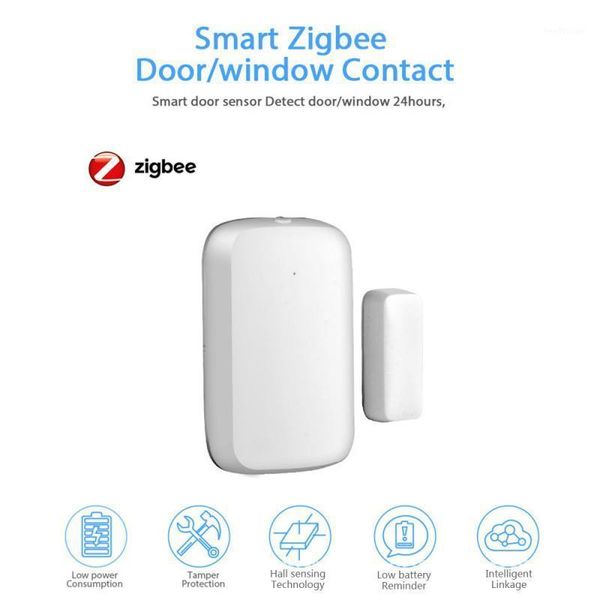 

zigbee graffiti smart door sensor intelligent linkage security alarm wireless door window detector support tuya / smart life app1