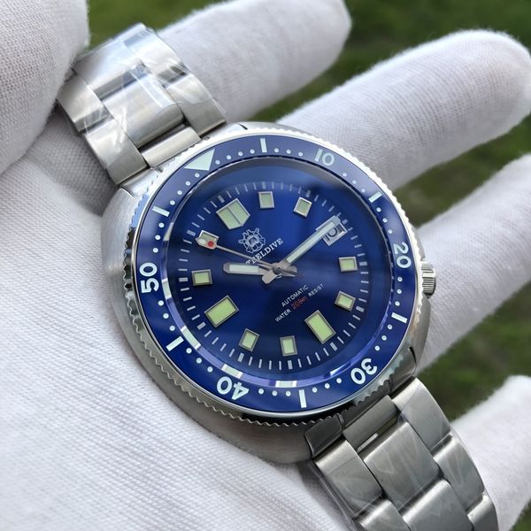 

steeldive 1970 abalone dive watchs men 200m механические часы мужчины механические часы c3 светящиеся nh35 сапфировые кристаллические часы м, Slivery;brown